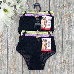 Women’s Parade Lace Mesh Thong Underwear 2, 3-Packs XXXL